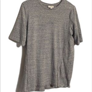 Purejill Top Short Sleeve Gray Womens Size Medium